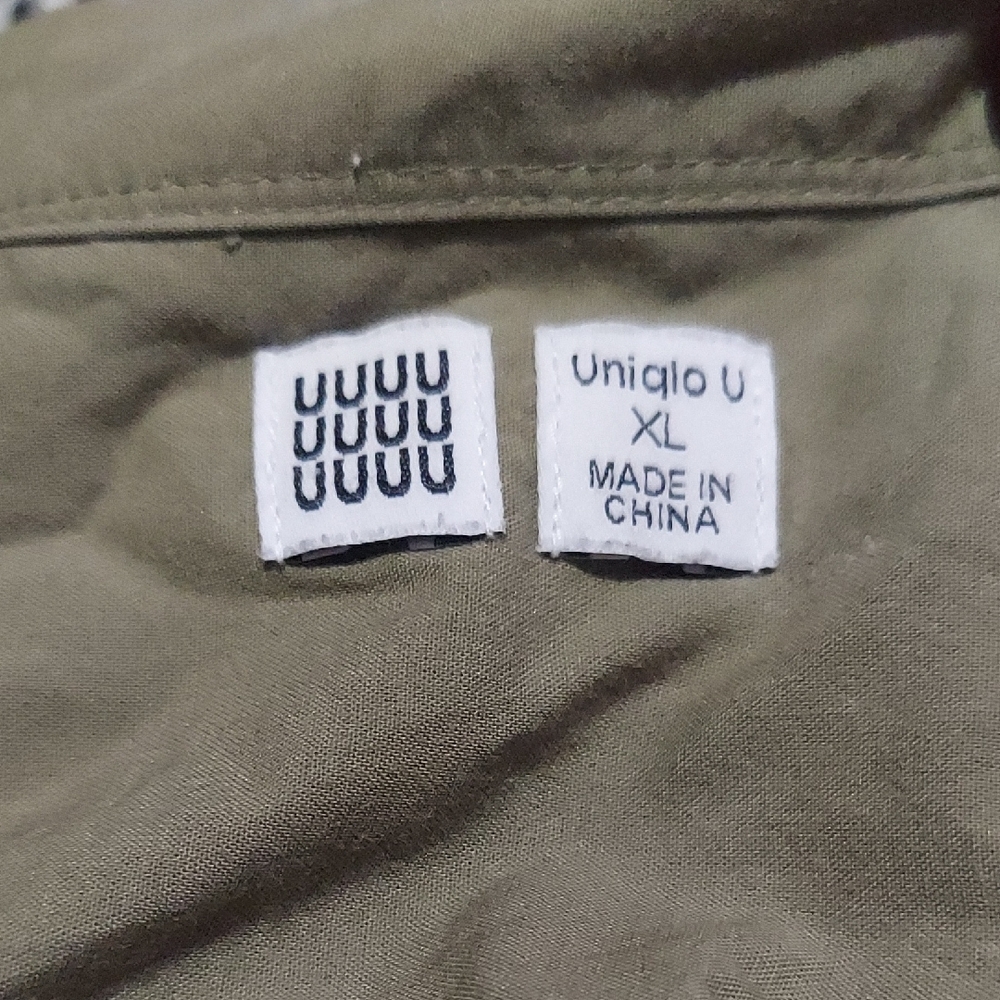 Ultra Vintage Wild Tag S/s Sage Button Up By Uniqlo